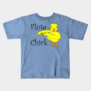 Flute Chick Text Kids T-Shirt